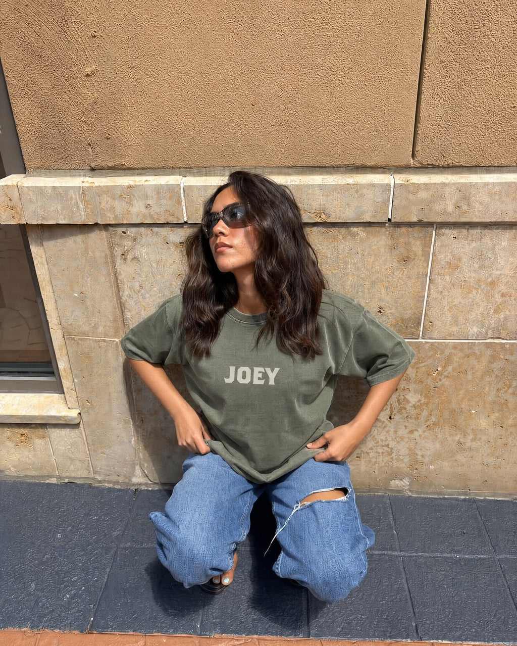Remera Joey Oversize | Verde Stone-Wash | 2