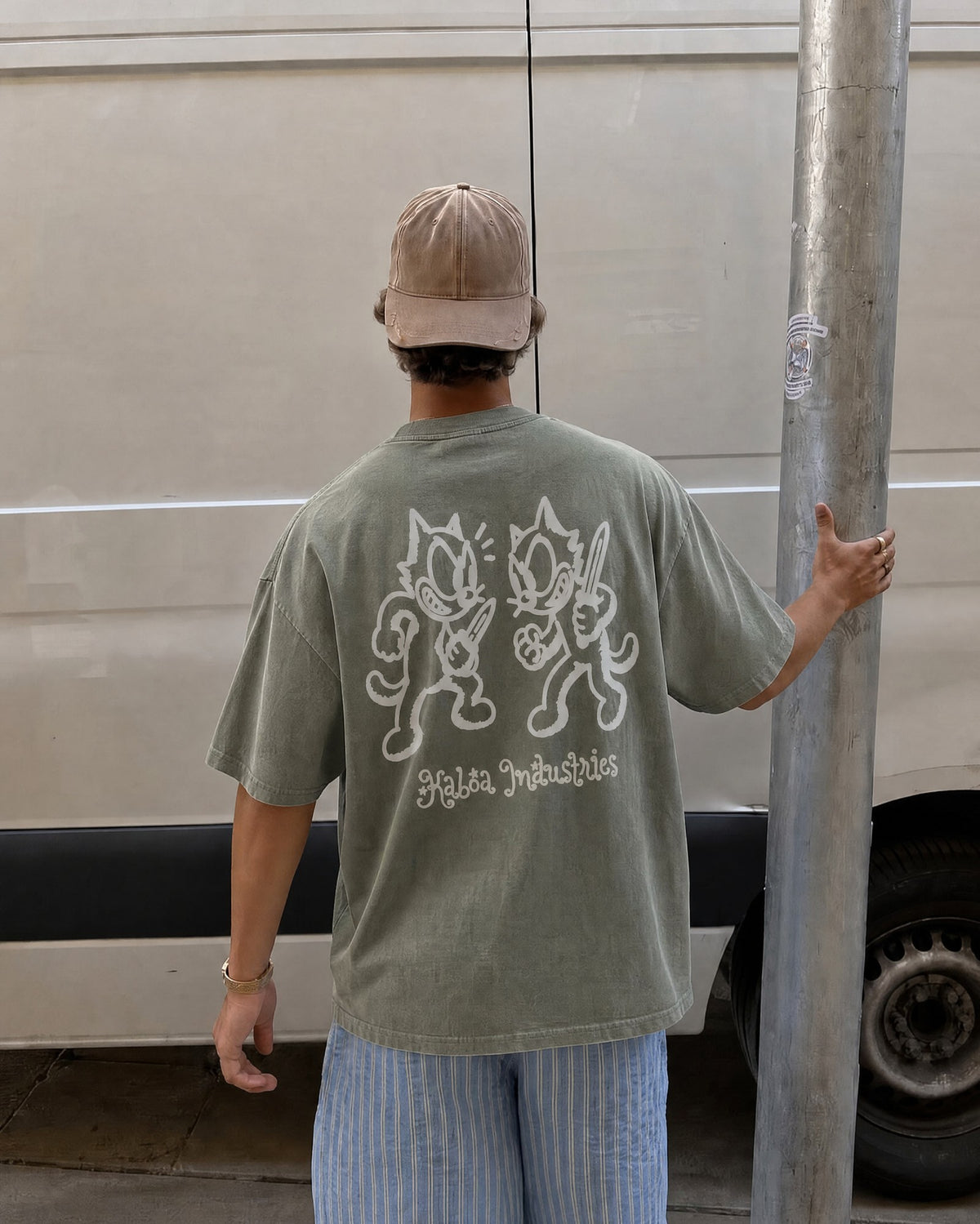 Remera Nada Personal Oversize | Verde Stone-Wash | 5