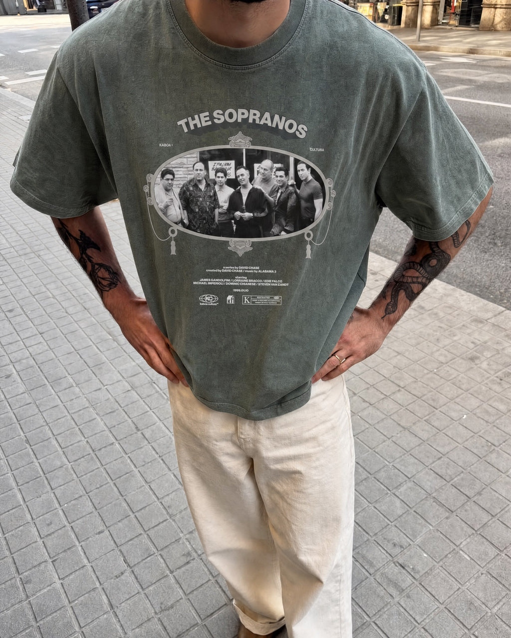 Remera Sopranos Oversize | Verde Stone-Wash | 1