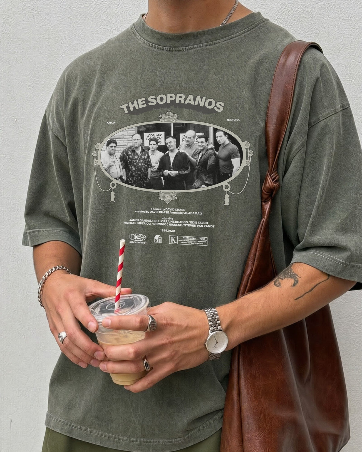 Remera Sopranos Oversize | Verde Stone-Wash | 3
