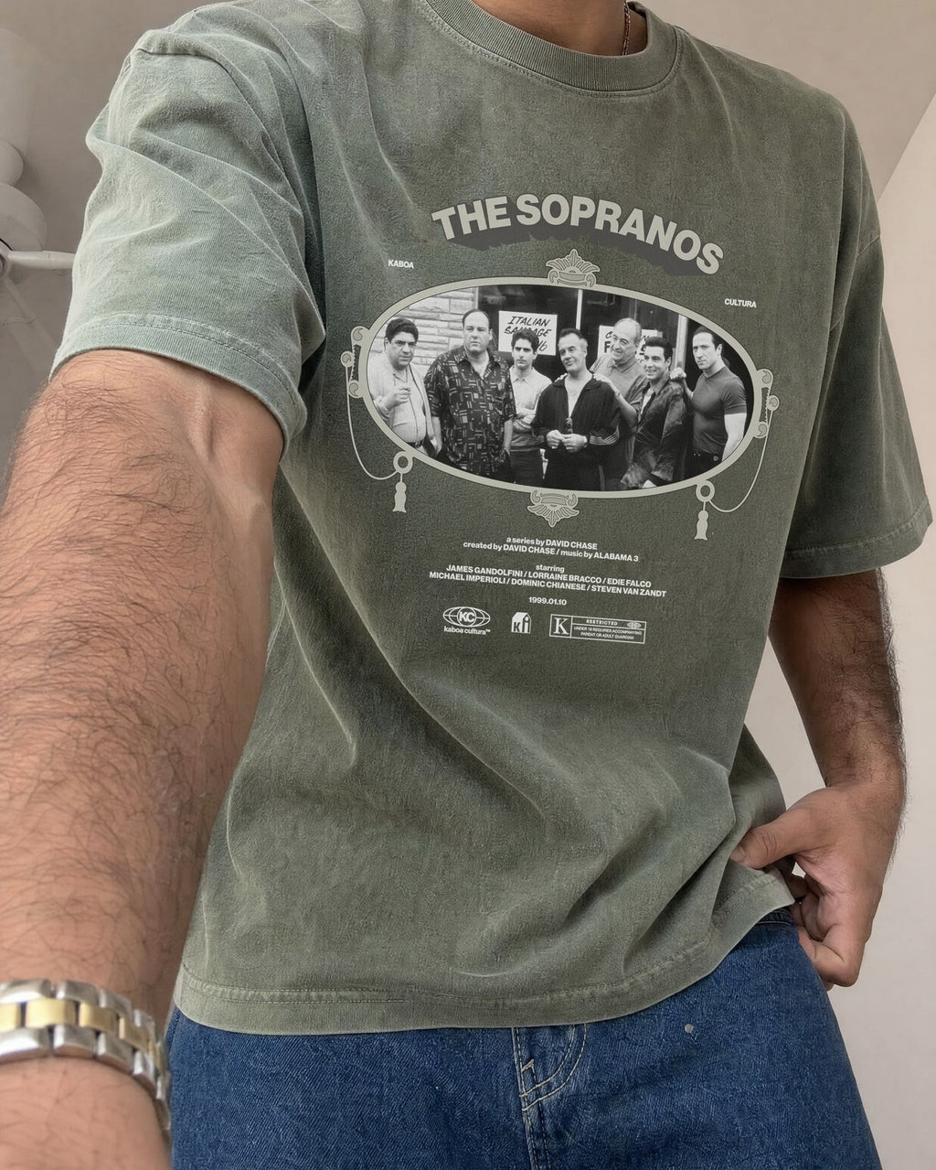Remera Sopranos Oversize | Verde Stone-Wash | 4