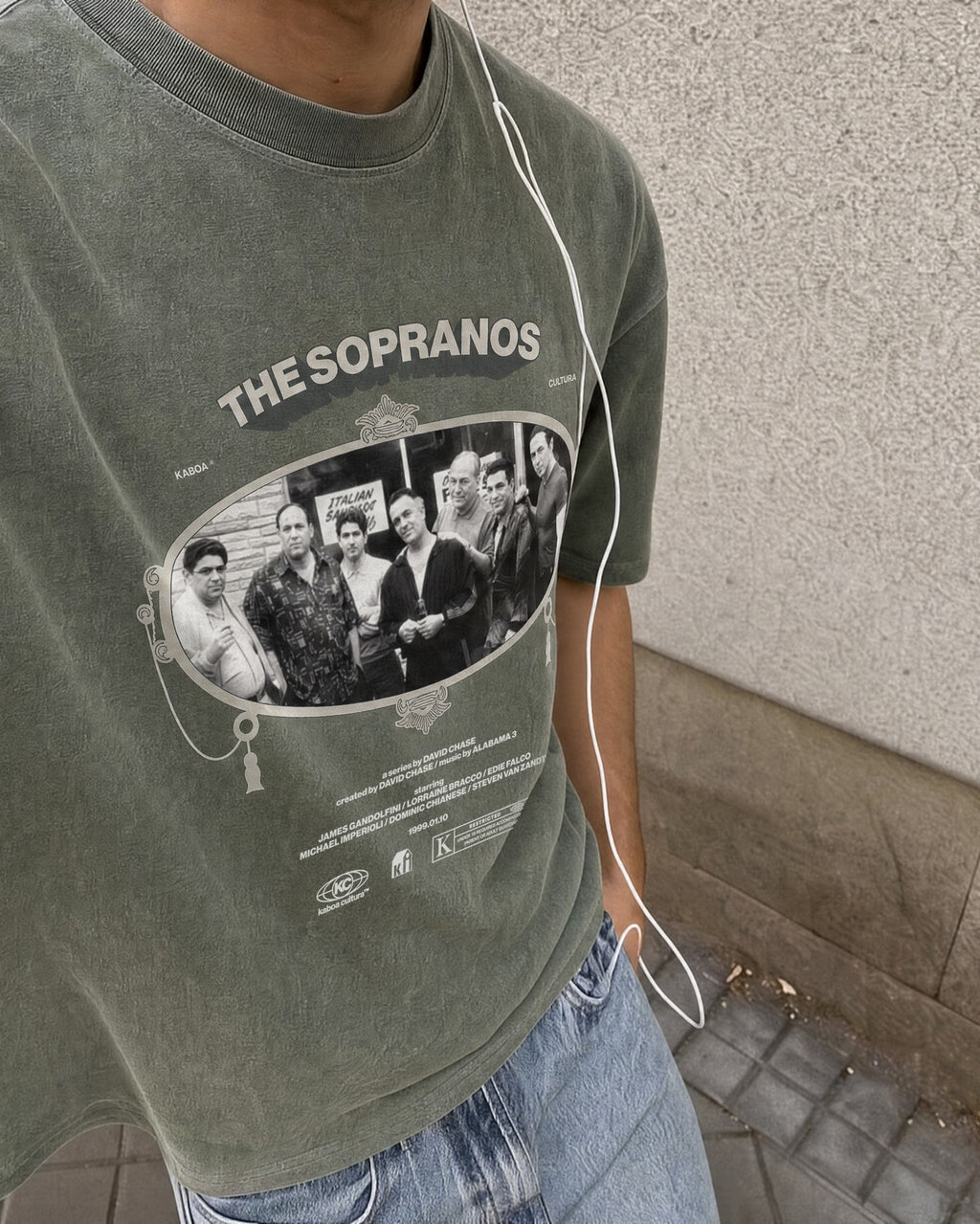 Remera Sopranos Oversize | Verde Stone-Wash | 5
