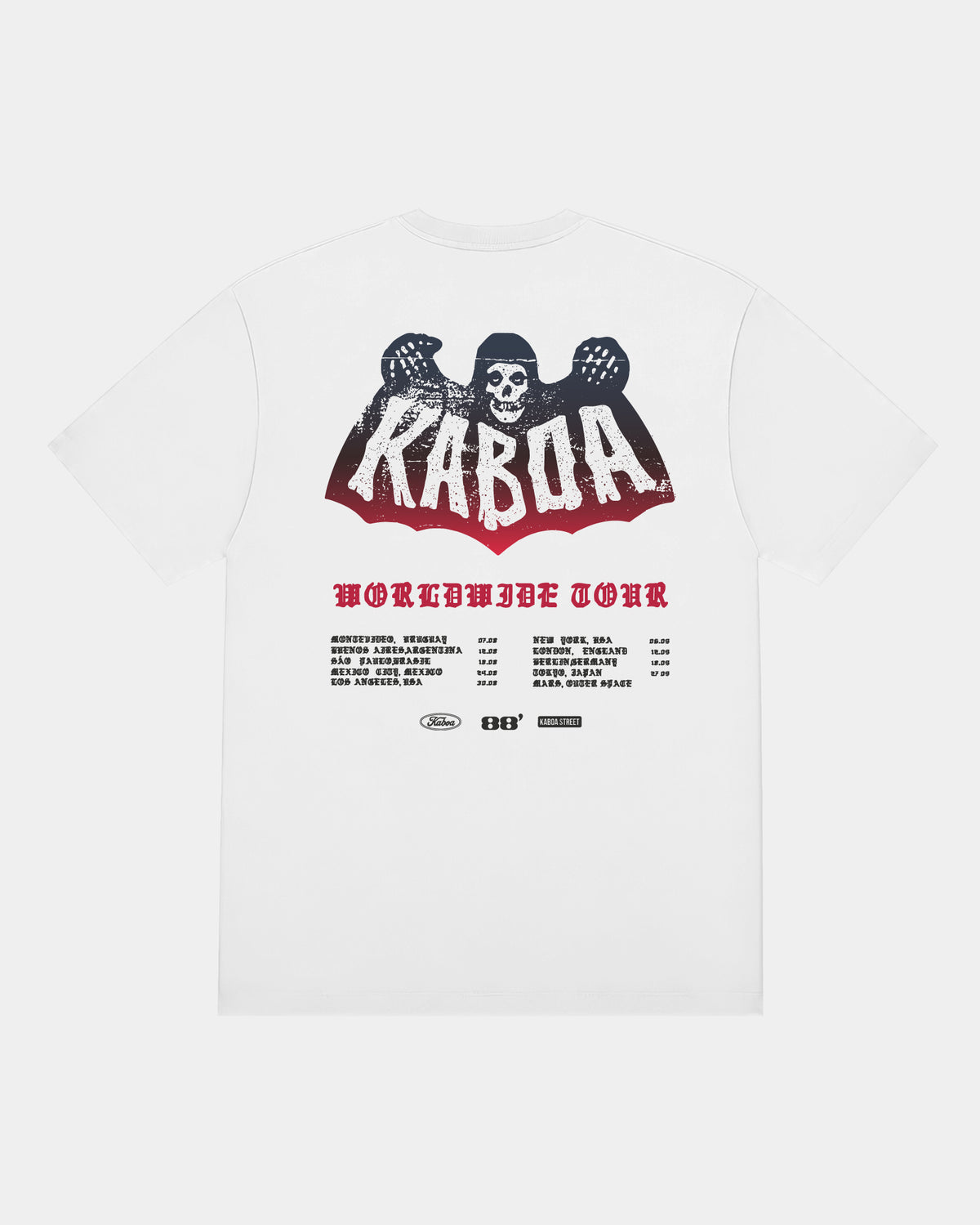 Remera Kaboa Regular | Blanco | mockup espalda