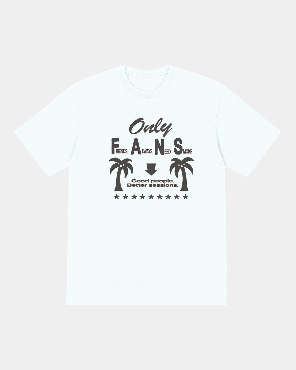 Remera Only Fans Regular | Gris Tato | mockup frente