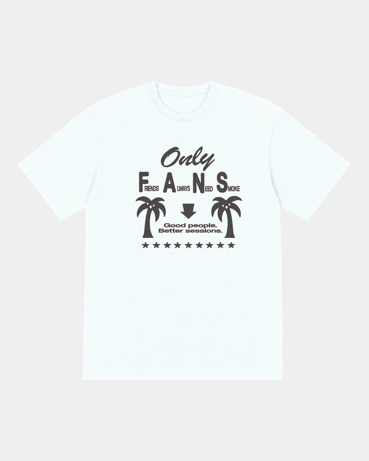 Remera Only Fans Regular | Gris Tato | mockup frente