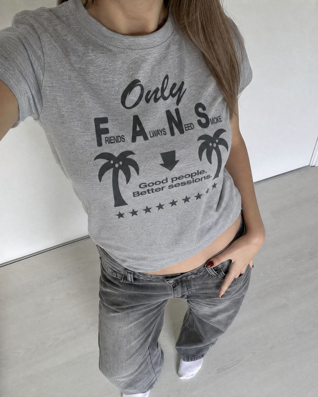 Remera Only Fans Regular | Gris Tato | 2