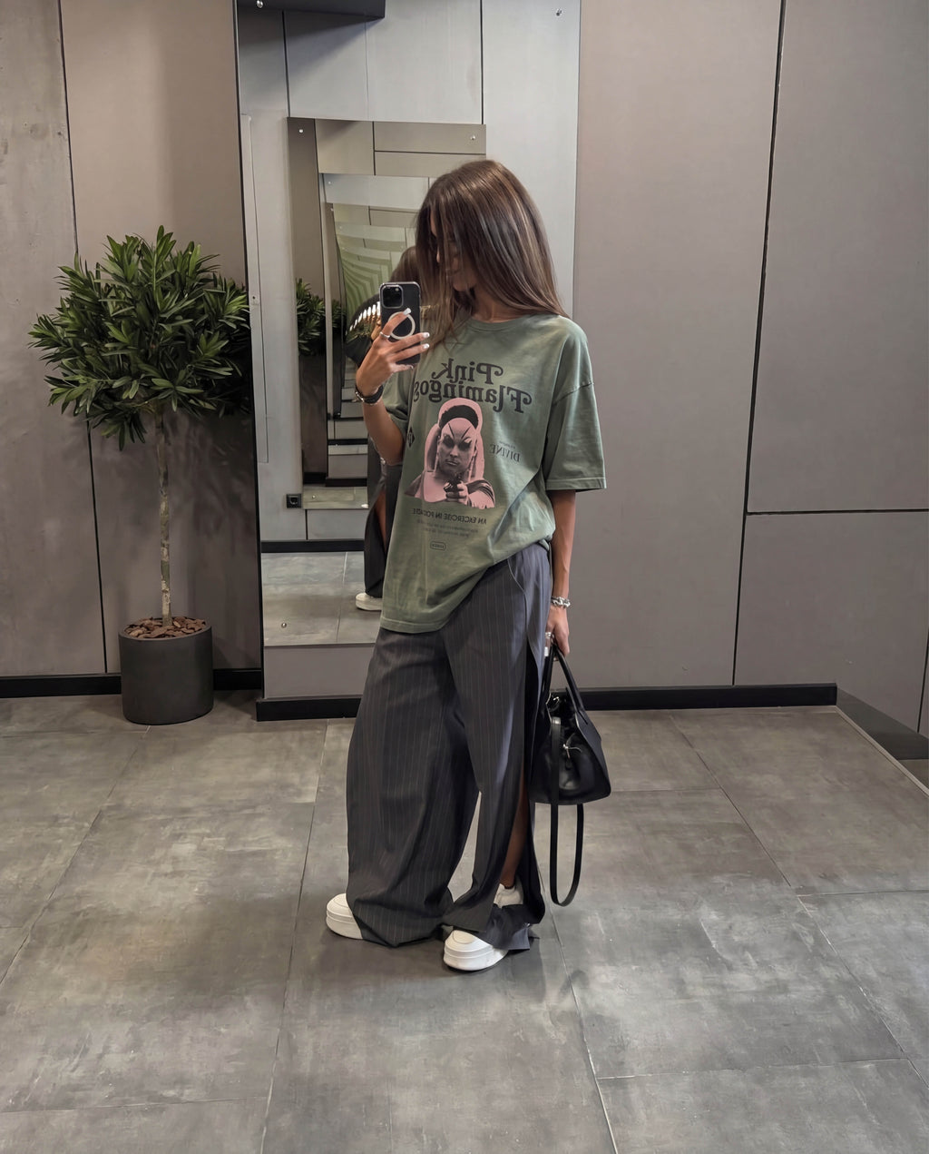 Remera Flamingos Oversize