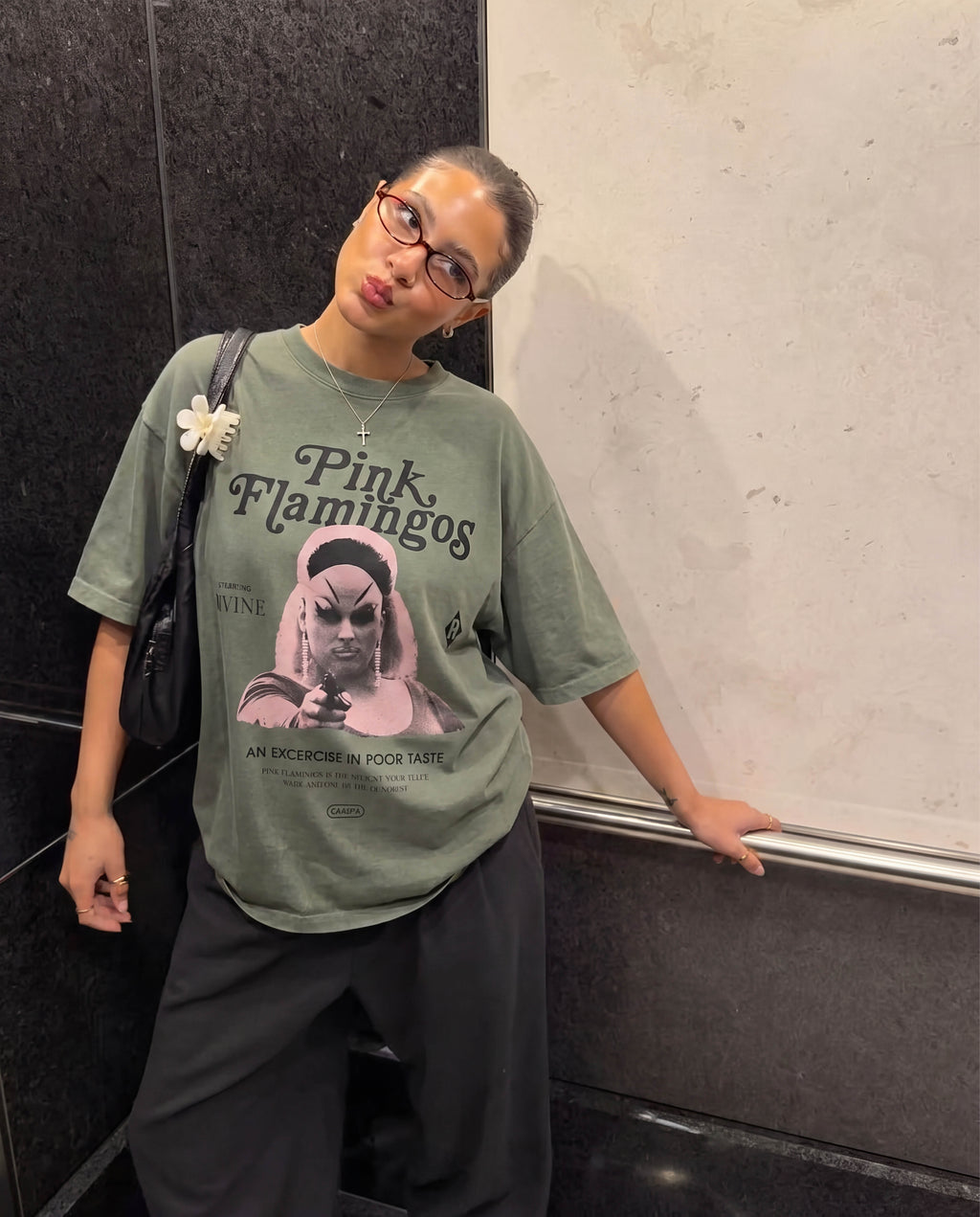 Remera Flamingos Oversize
