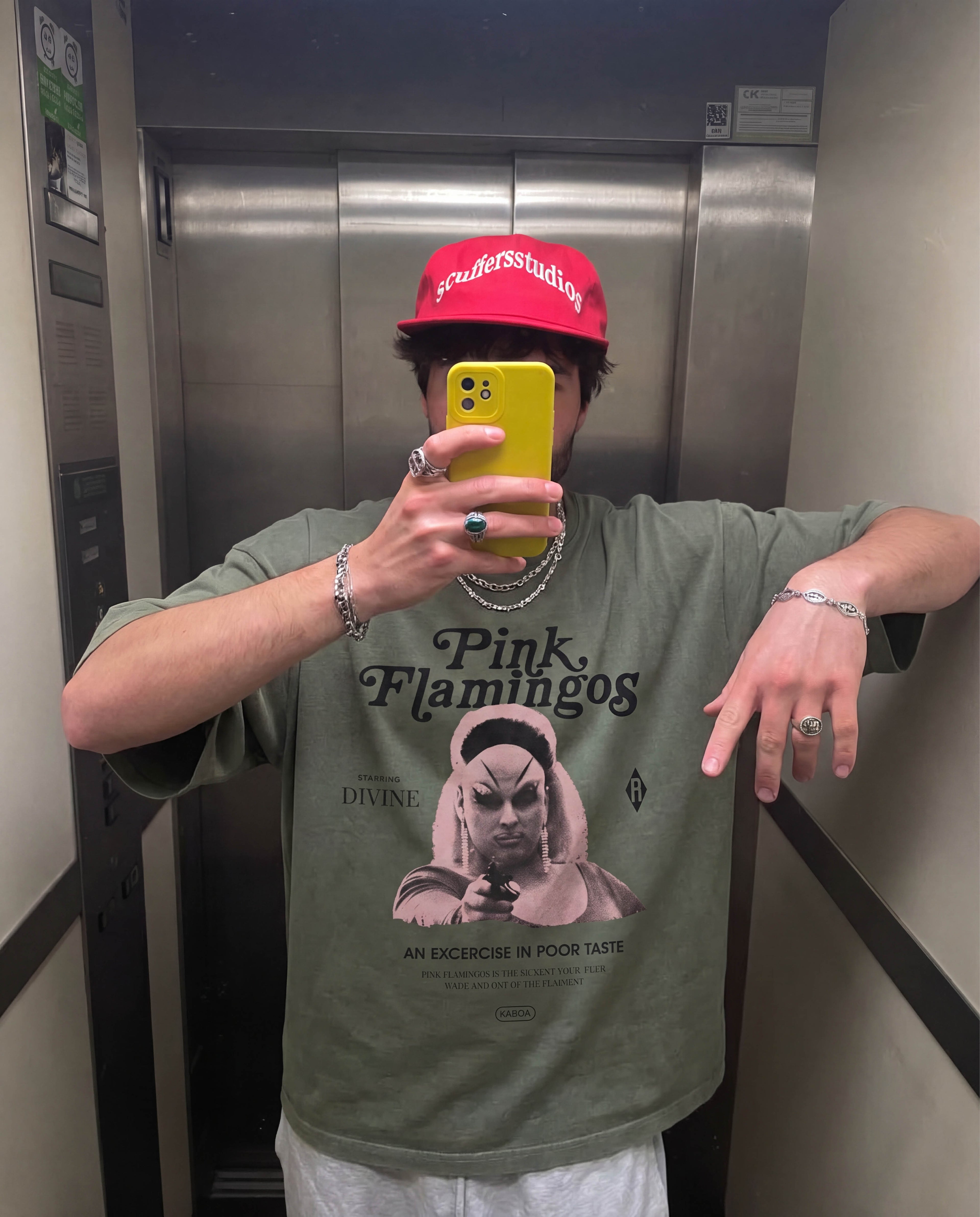 Remera Flamingos Oversize