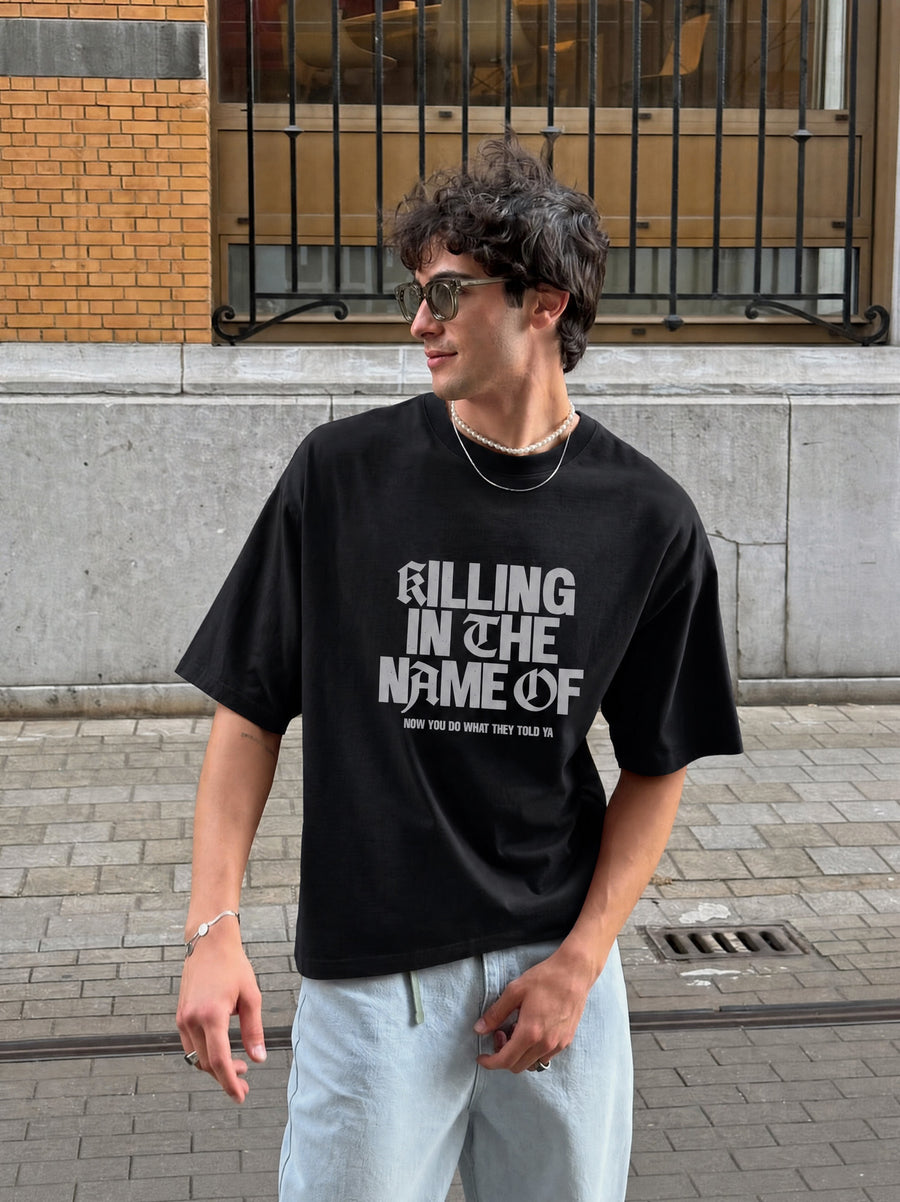 Remera Rage against the machine Oversize | Negro | 1