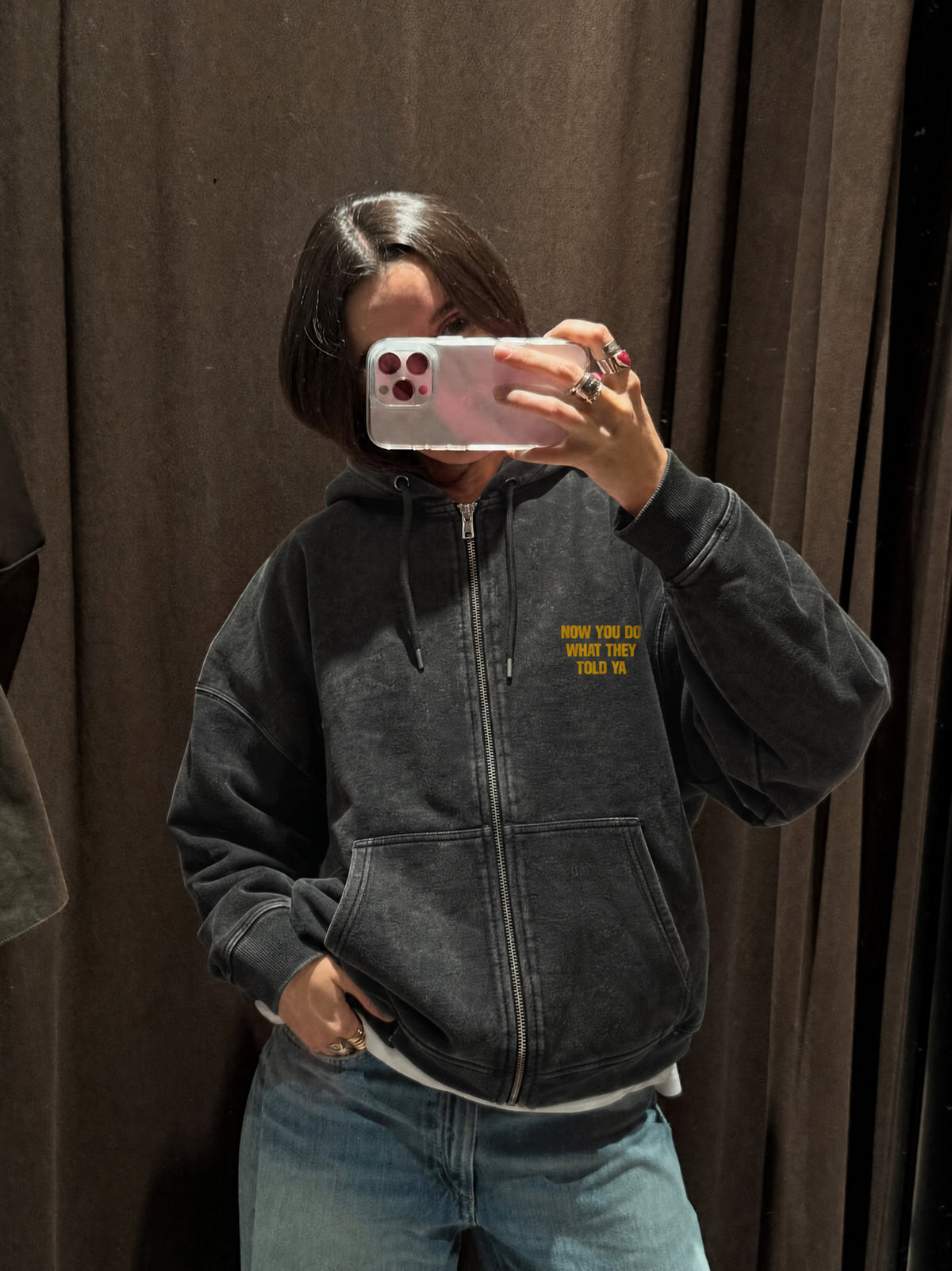 Hoodie Rage Against The Machine | Negro Stone Wash | 7