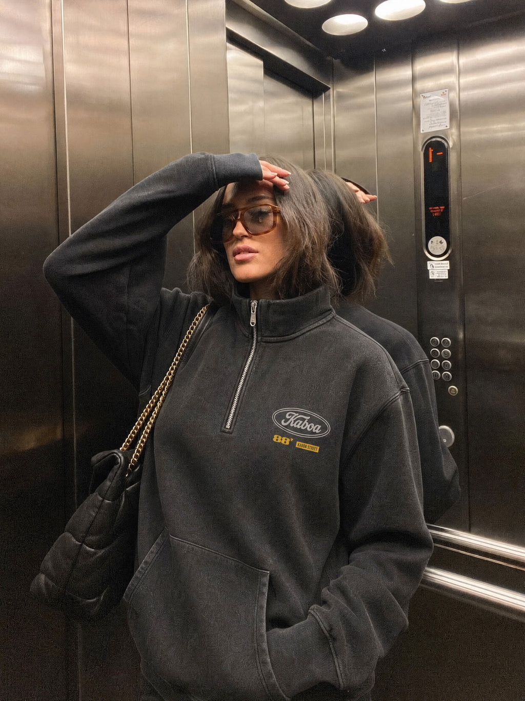 Half Zip Kaboa | Negro Stone Wash | 2