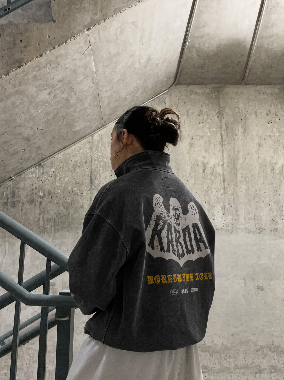 Half Zip Kaboa | Negro Stone Wash | 6