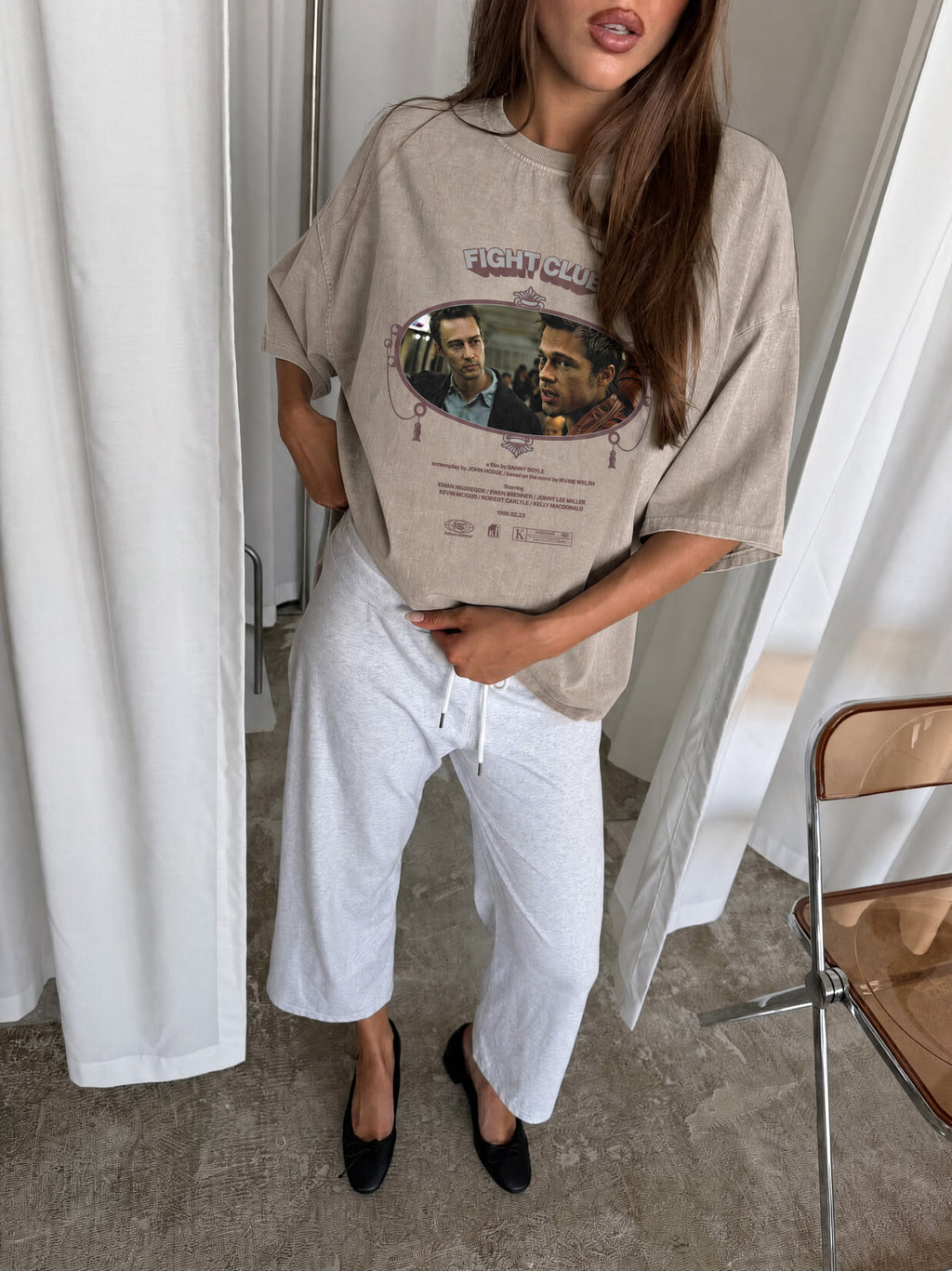 Remera Fight Club Oversize | Marrón Stone-Wash | 2
